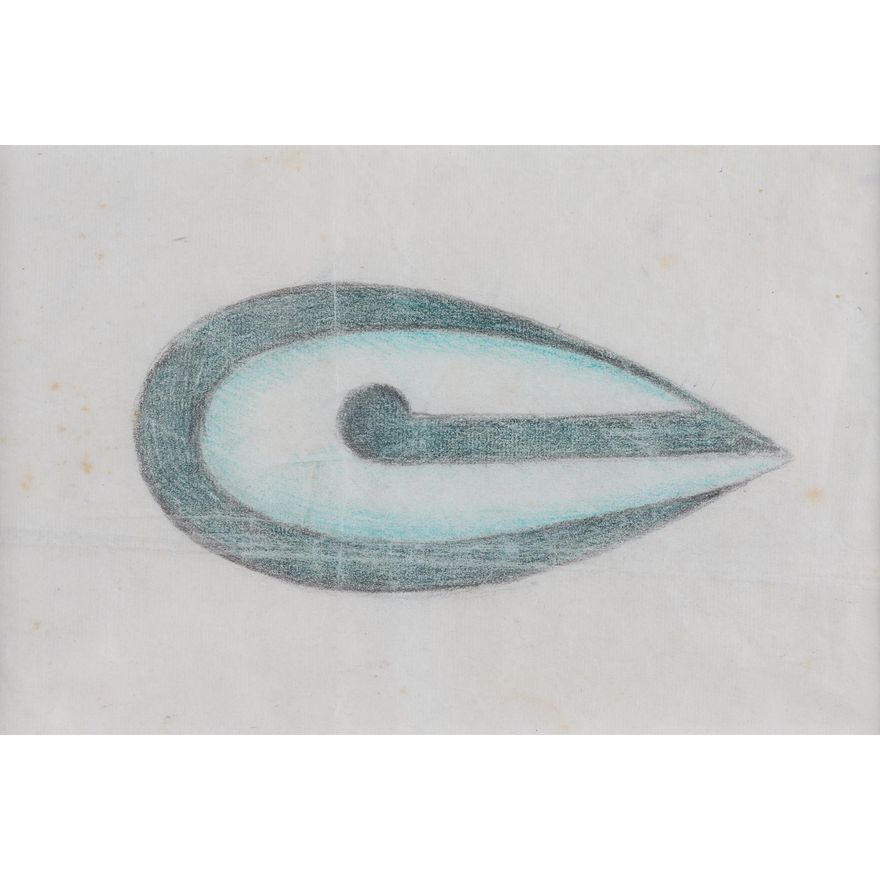 Theo Schoon 'Untitled - Coloured Motif Drawing'