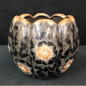 Exquisite Santa Clara Melon Pot by Julie Gutierrez