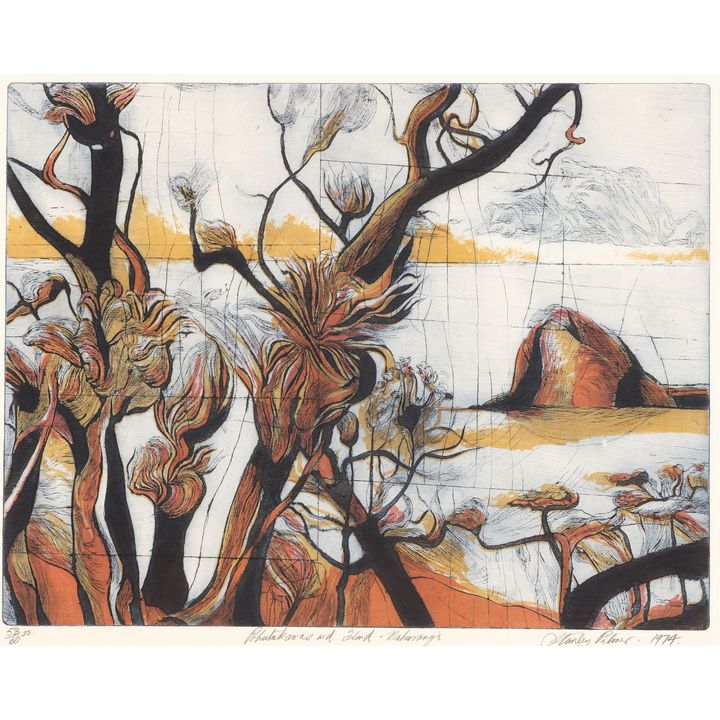 Stanley Palmer 'Pohutukawa and Island - Mahurangi'
