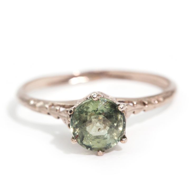 1.04ct Green Sapphire Ring