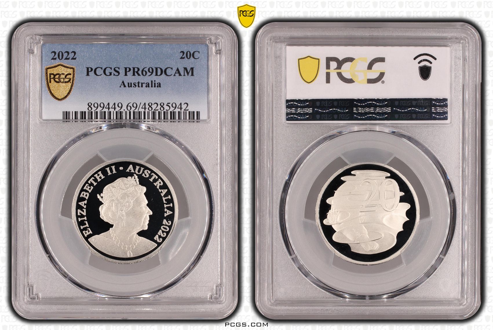 Twenty Cent, 2022, PCGS PR69DCAM