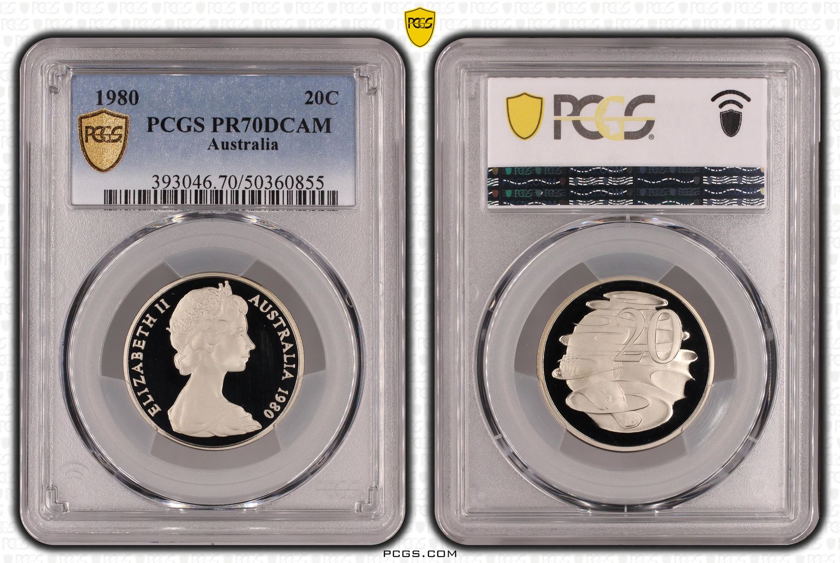 Twenty Cent, 1980, PCGS PR70DCAM