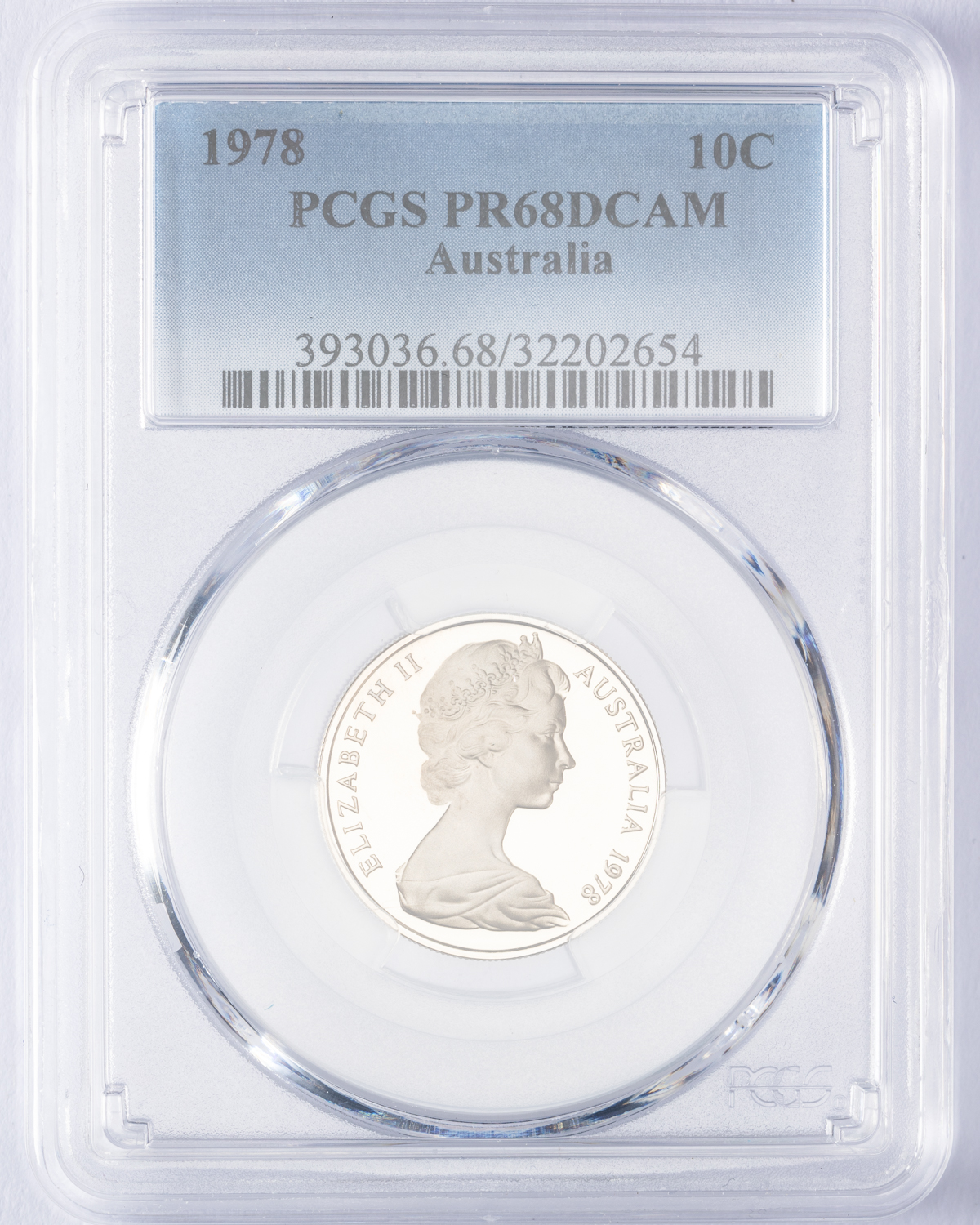 Elizabeth II, Ten Cent, 1978, PCGS PR68DCAM