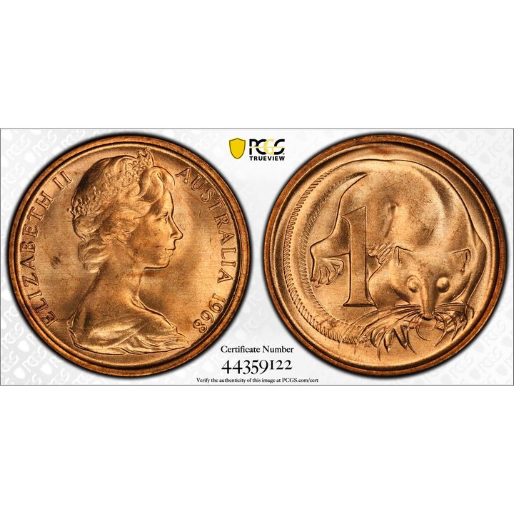 , One Cent, 1968, PCGS MS66RD