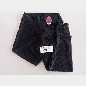 2022 BRAZILIAN HONEYCOMB SCRUNCH BOOTY LEGGINGS TIGHTS YOGA PANTS - BLACK - 3XL