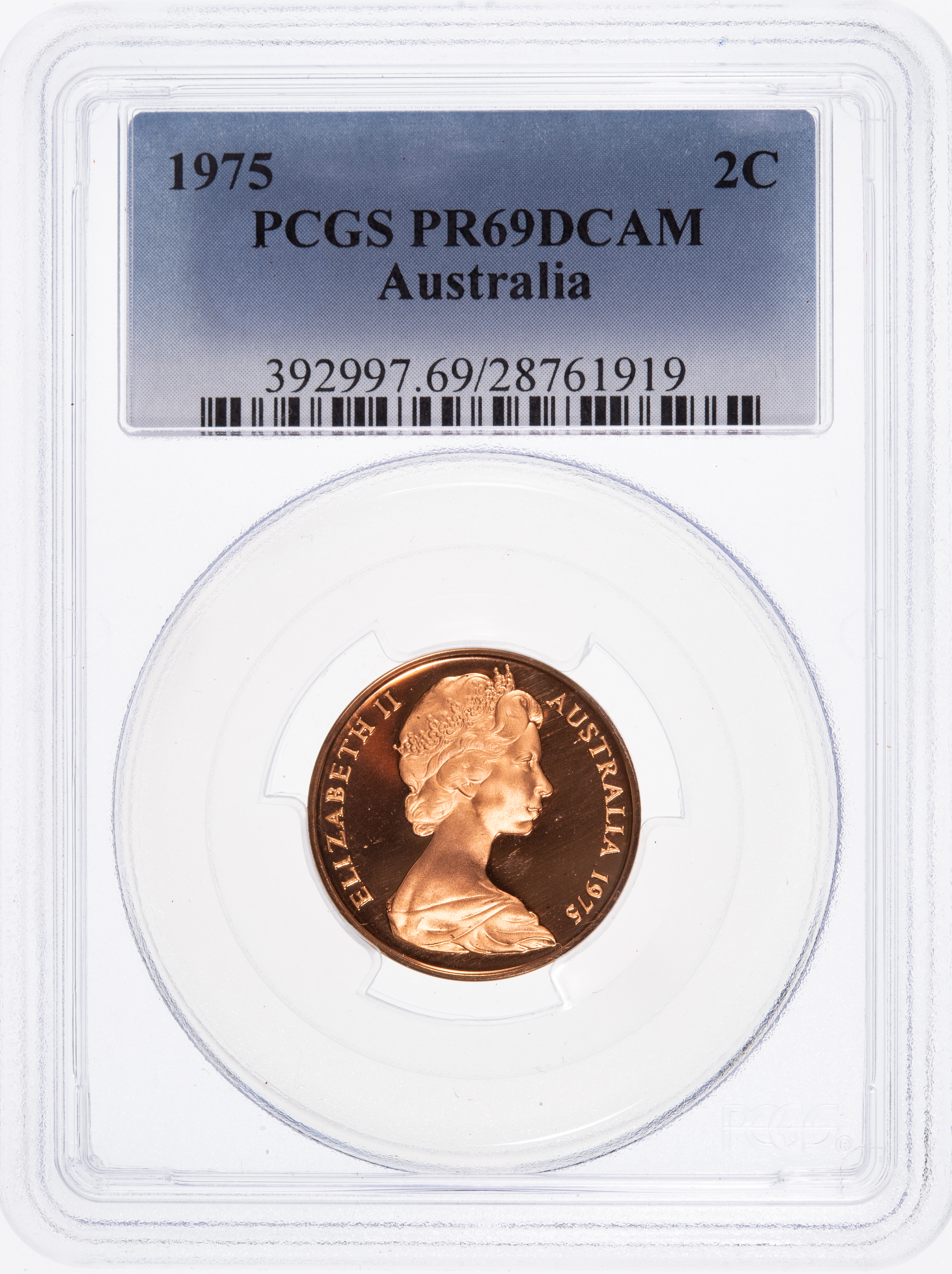 Two Cent, 1975, Pcgs Pr69dcam