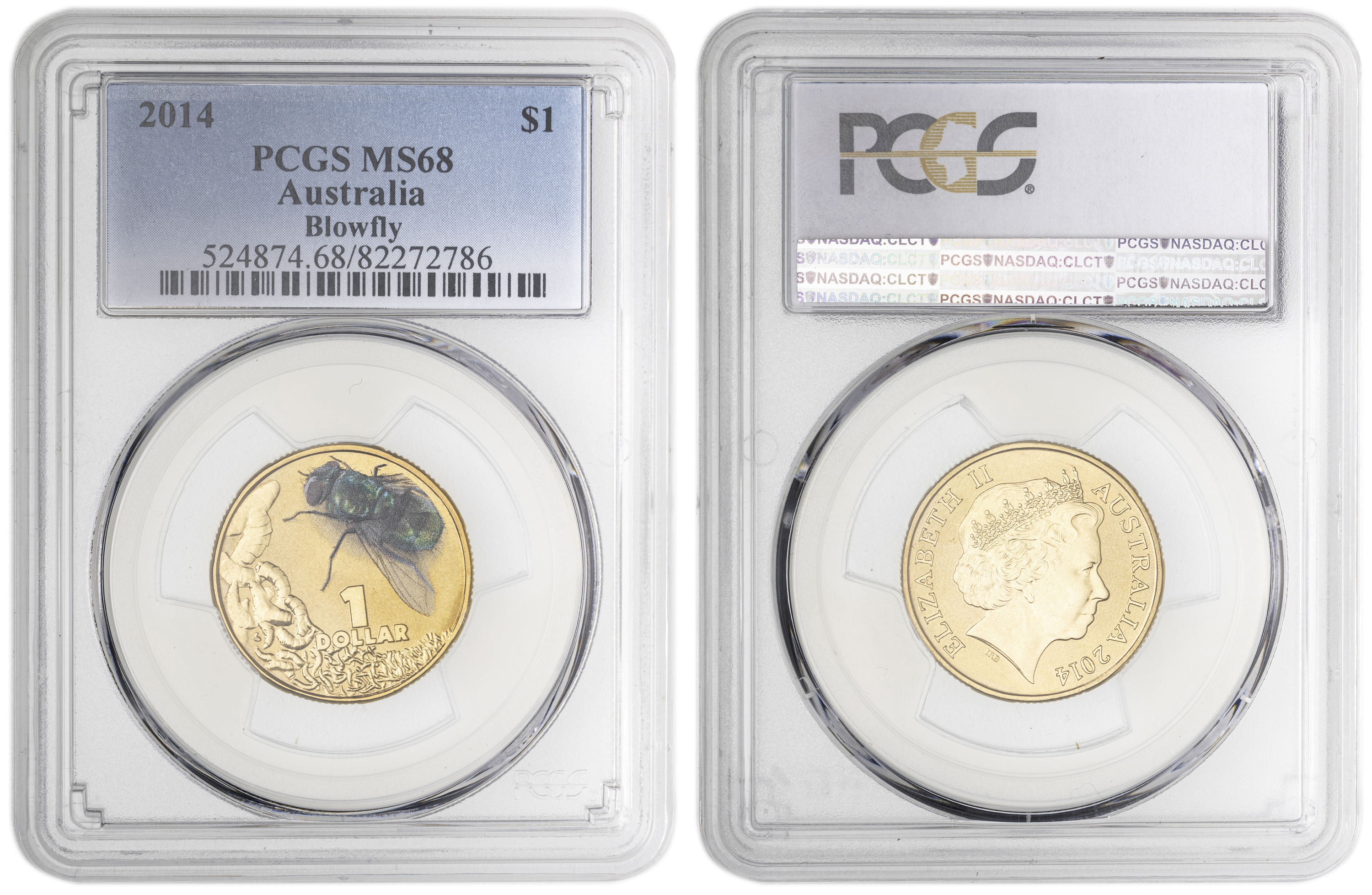 Blowfly, One Dollar, 2014, PCGS MS68