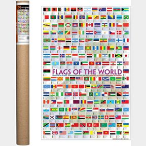 EUROGRAPHICS FLAGS OF THE WORLD POSTER 36 X 24 INCH