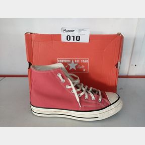 CHUCK 70 SEASONAL COLOR RECYCLED CANVAS HI - TERRACOTTA PINK/EGRET/EGRET - SEASONAL COLOR VINTAGE CANVAS - UK 10