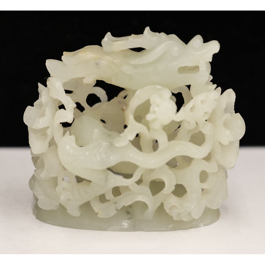 Chinese Yuan Jade Dragon Finial