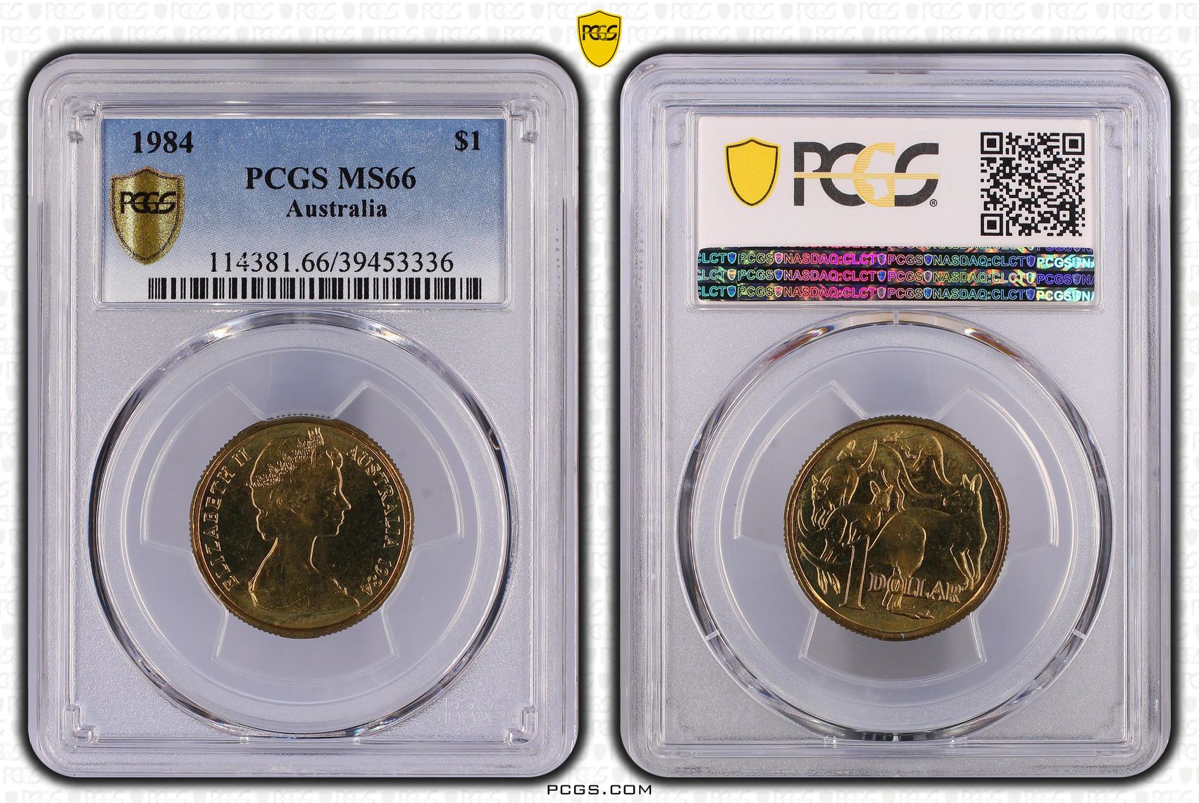 Elizabeth II, , One Dollar, 1984, PCGS MS66
