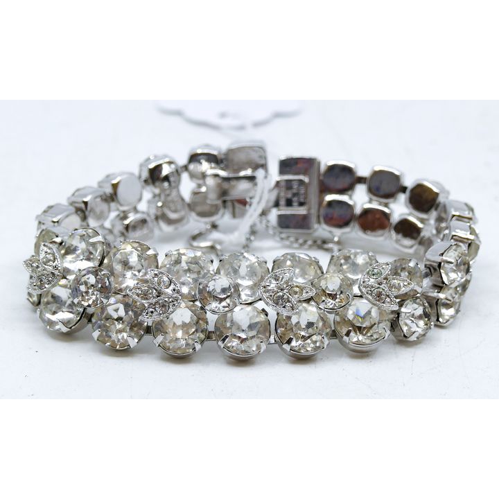 Vintage Eisenberg Ice Rhinestone Bracelet 7''