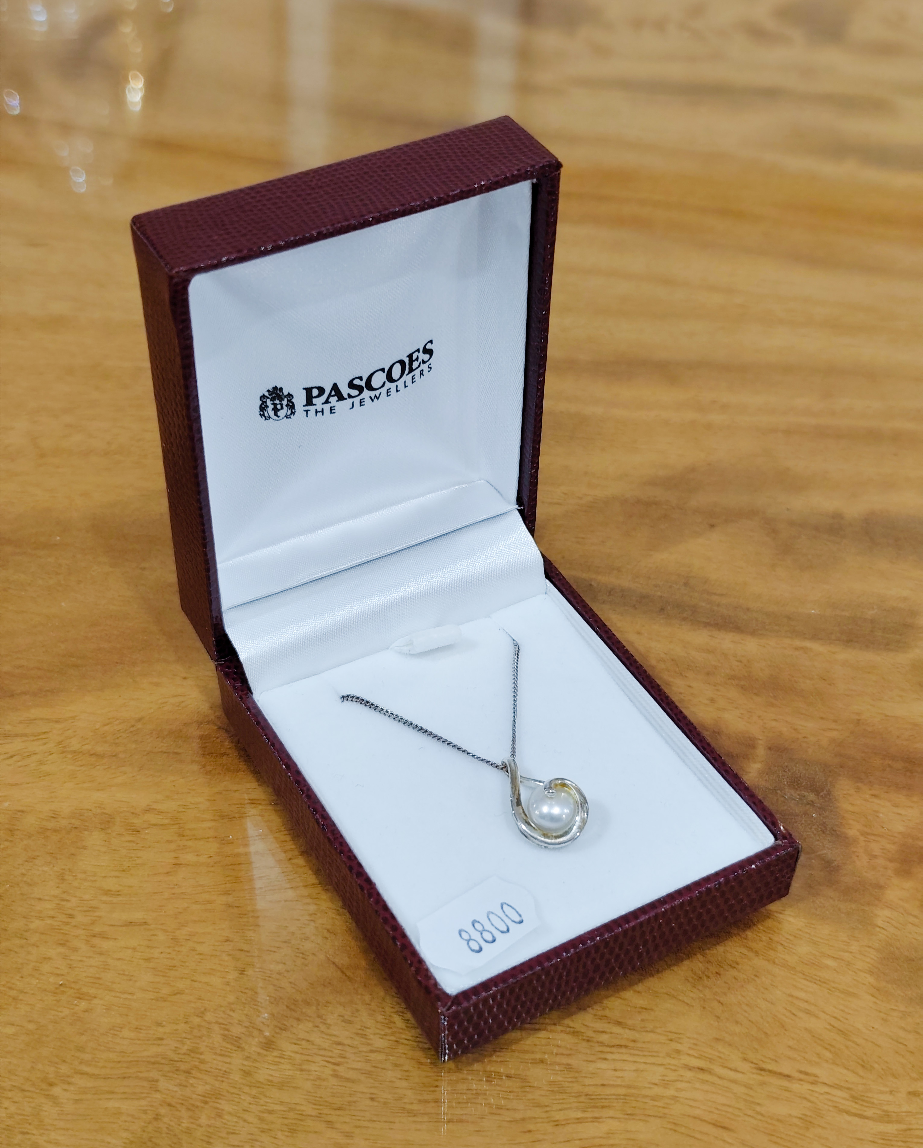 Sterling Silver Pendant/Chain with Pearl — NZ auction result