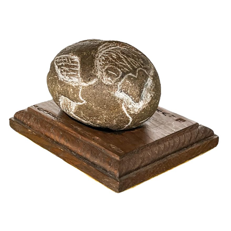 James Washington Jr. ''Raven Hatching'' 1987 Stone Sculpture
