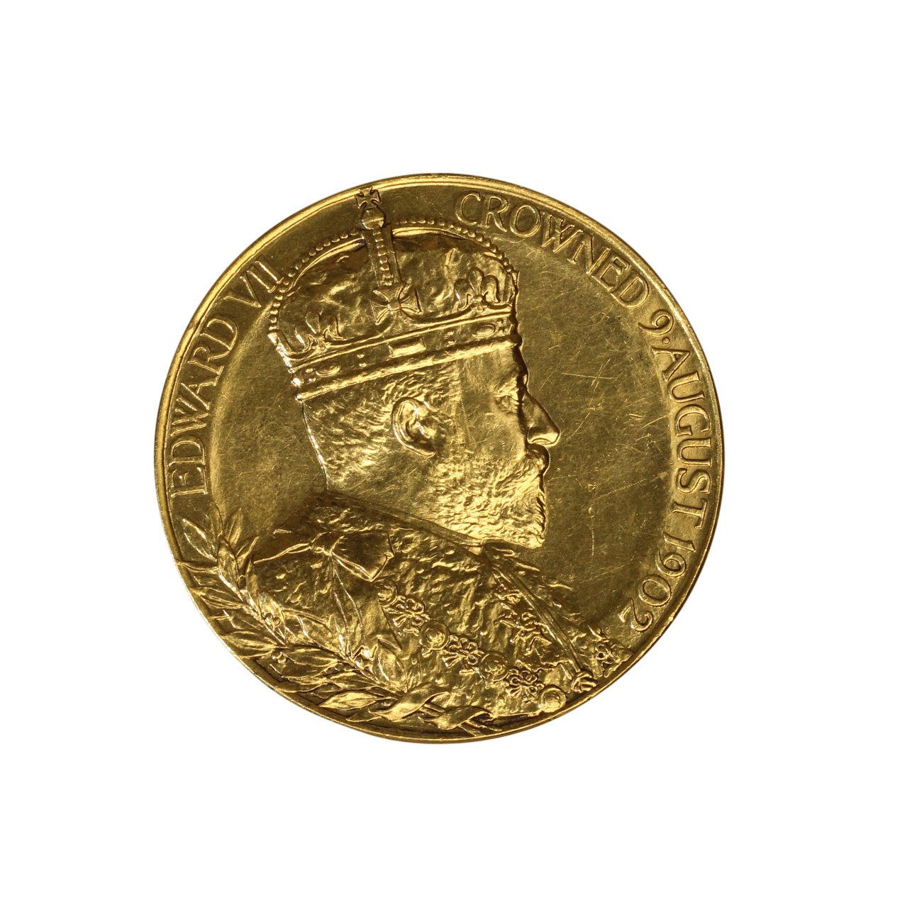 62. · Great Britain, Edward VII Gold Coronation Medal, 1902, aFDC