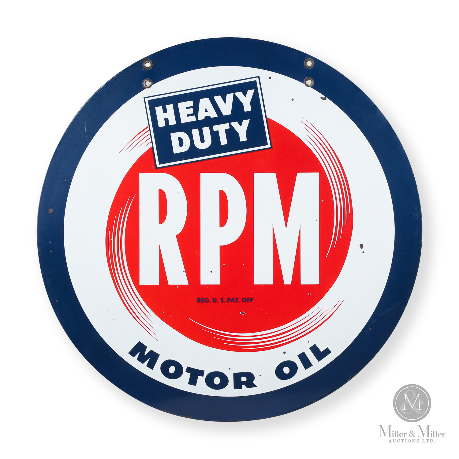 Chevron RPM 3' Motor Oil Sign | Miller & Miller Auctions Ltd