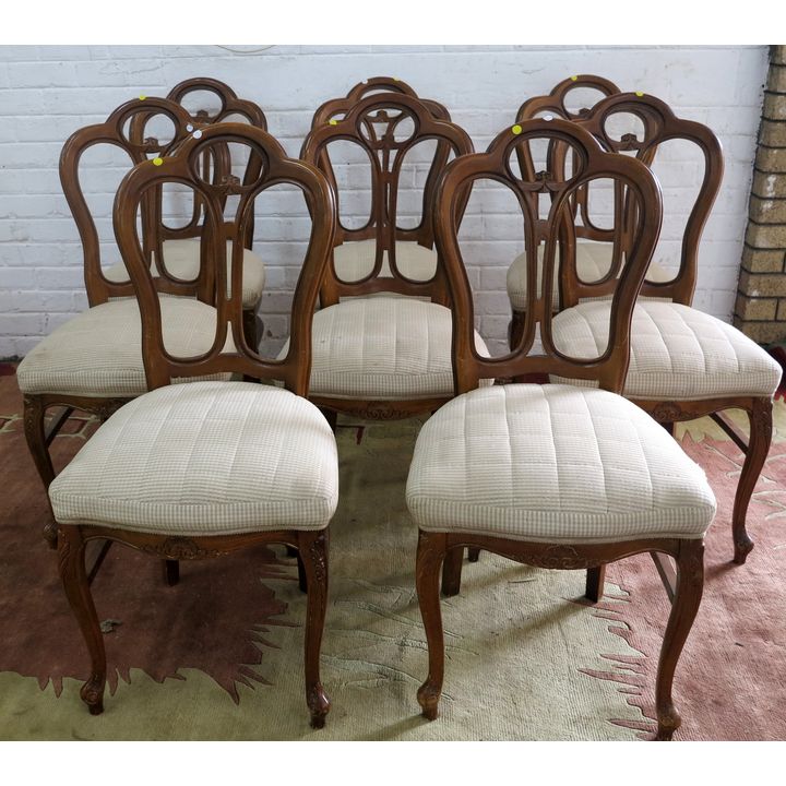 SET OF 8 VICTORIAN STYLE MAHOGANY DINING CHAIRS