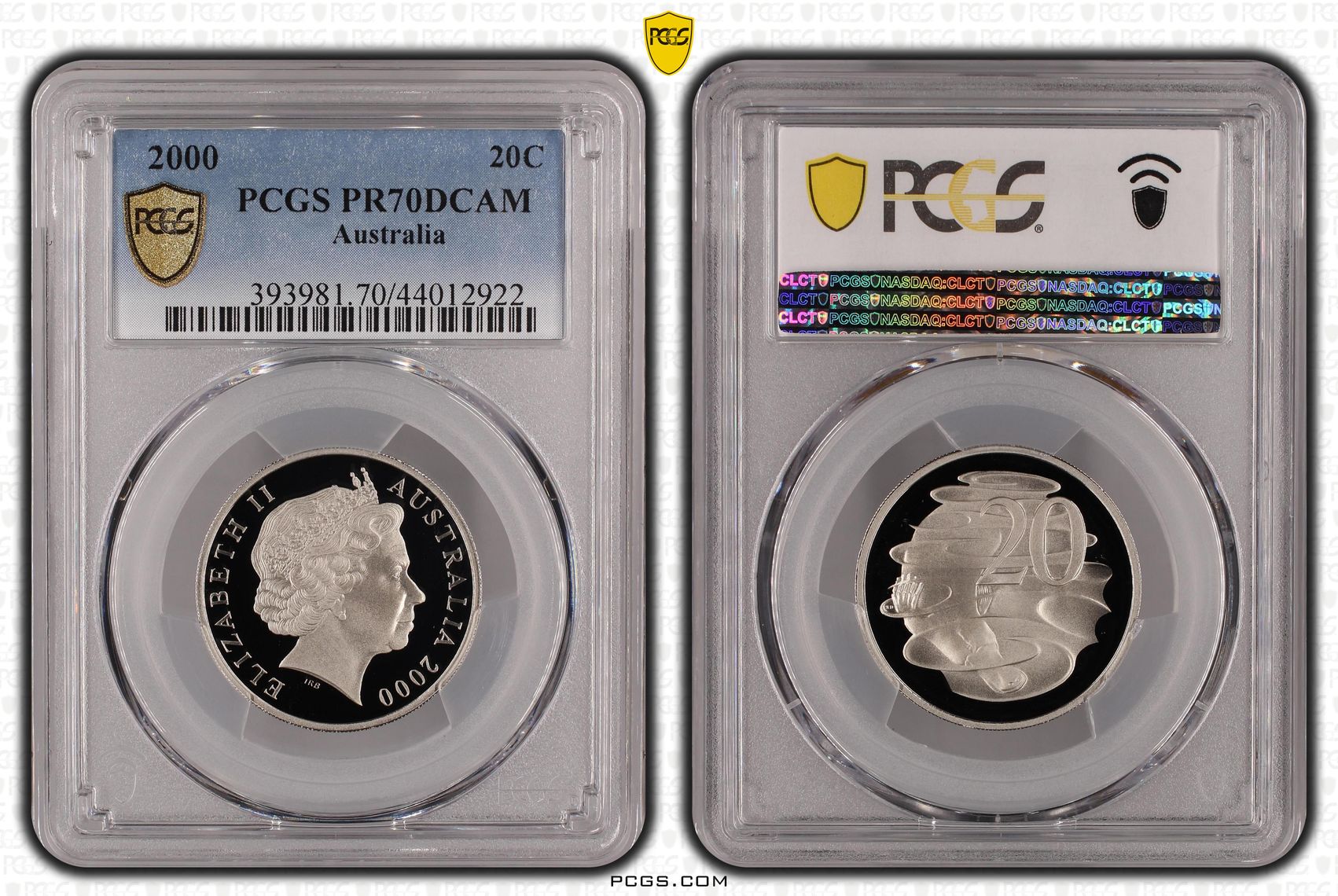 2000 Australia Twenty Cent, 20c PCGS - PR70DCAM POP 44/0 -922