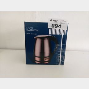 SUNBEAM ULTIMUM 1.7 LITRE ROSE GOLD GLASS CORDLESS KETTLE SUGK-102R