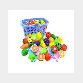 TugoPlay - Grocery Basket Fruit and Vegetable Pretend Play Set for Kids - Fun and educational - 51749/791 AS B1 (S8)