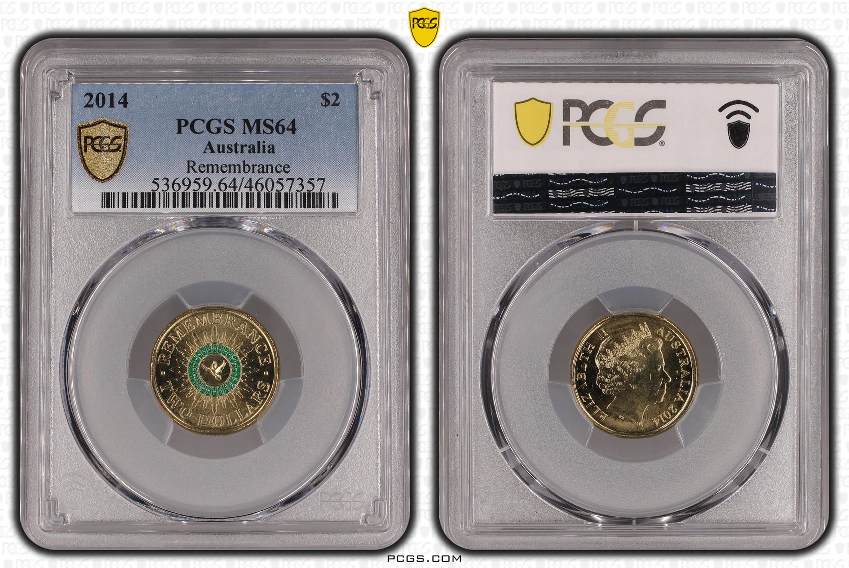 Remembrance, Two Dollar, 2014, PCGS MS 64