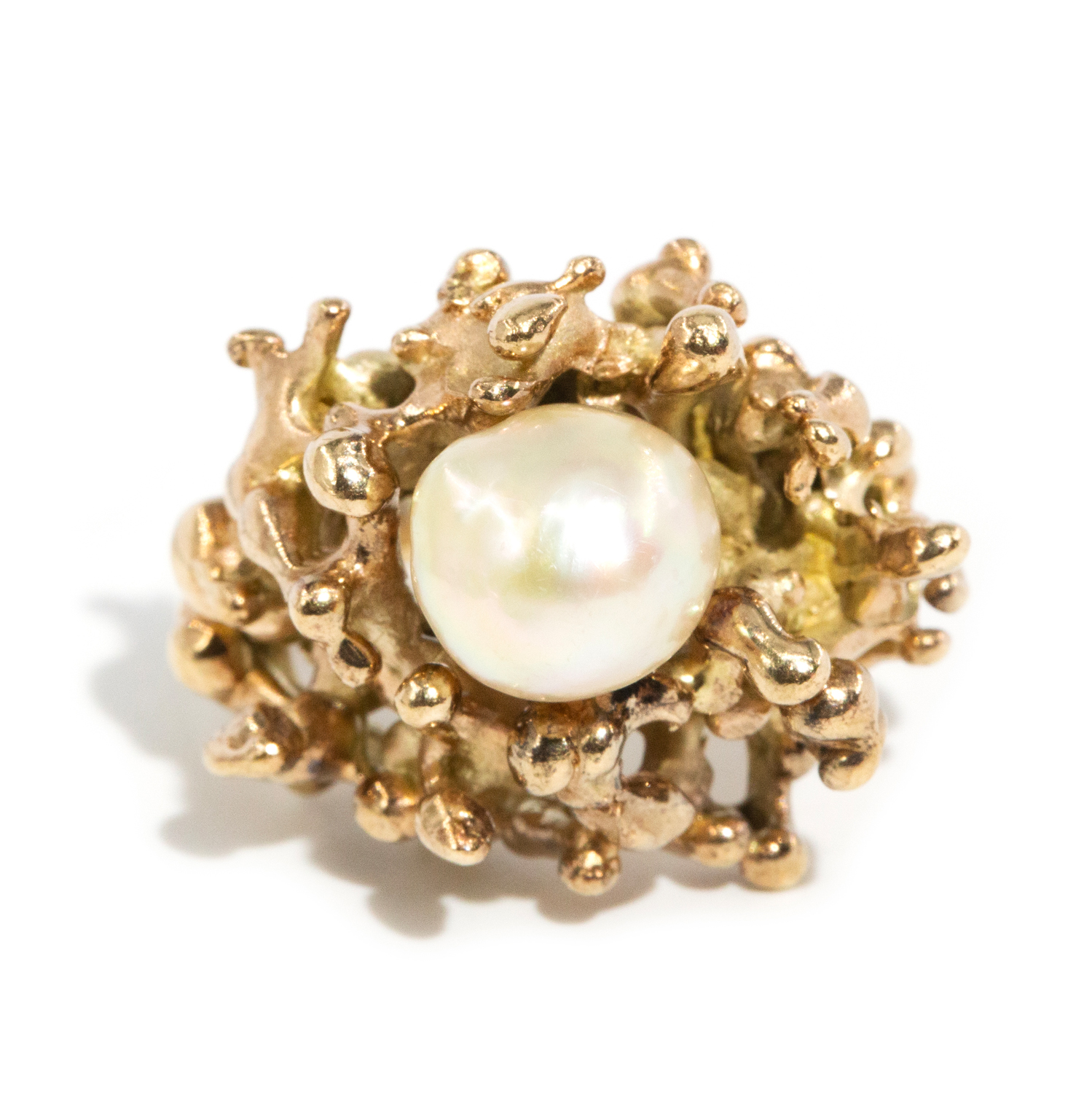 9ct Gold & South Sea Pearl Statement Ring