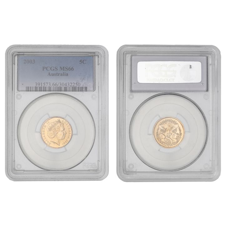 Elizabeth II, Five Cent, 2003, PCGS MS66