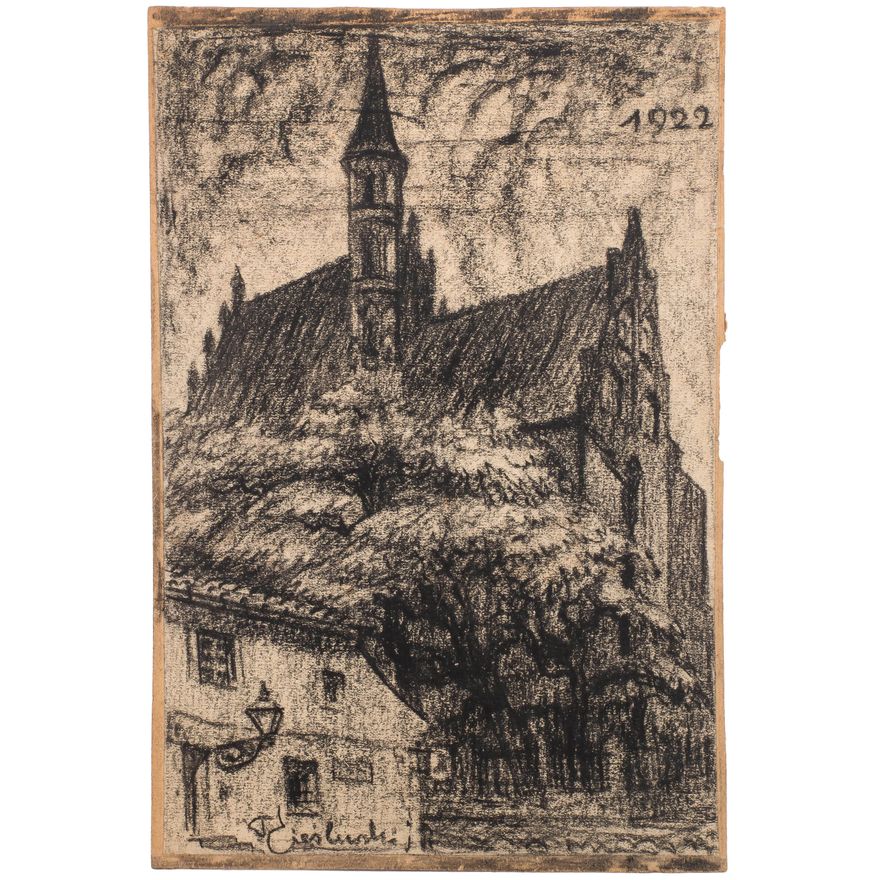 Tadeusz (syn) Cieślewski | Kościół gotycki w Chełmnie, 1922 r.