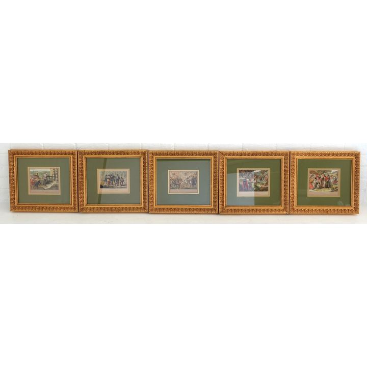 SET OF 5 FRAMED SHAKESPEAREAN PRINTS