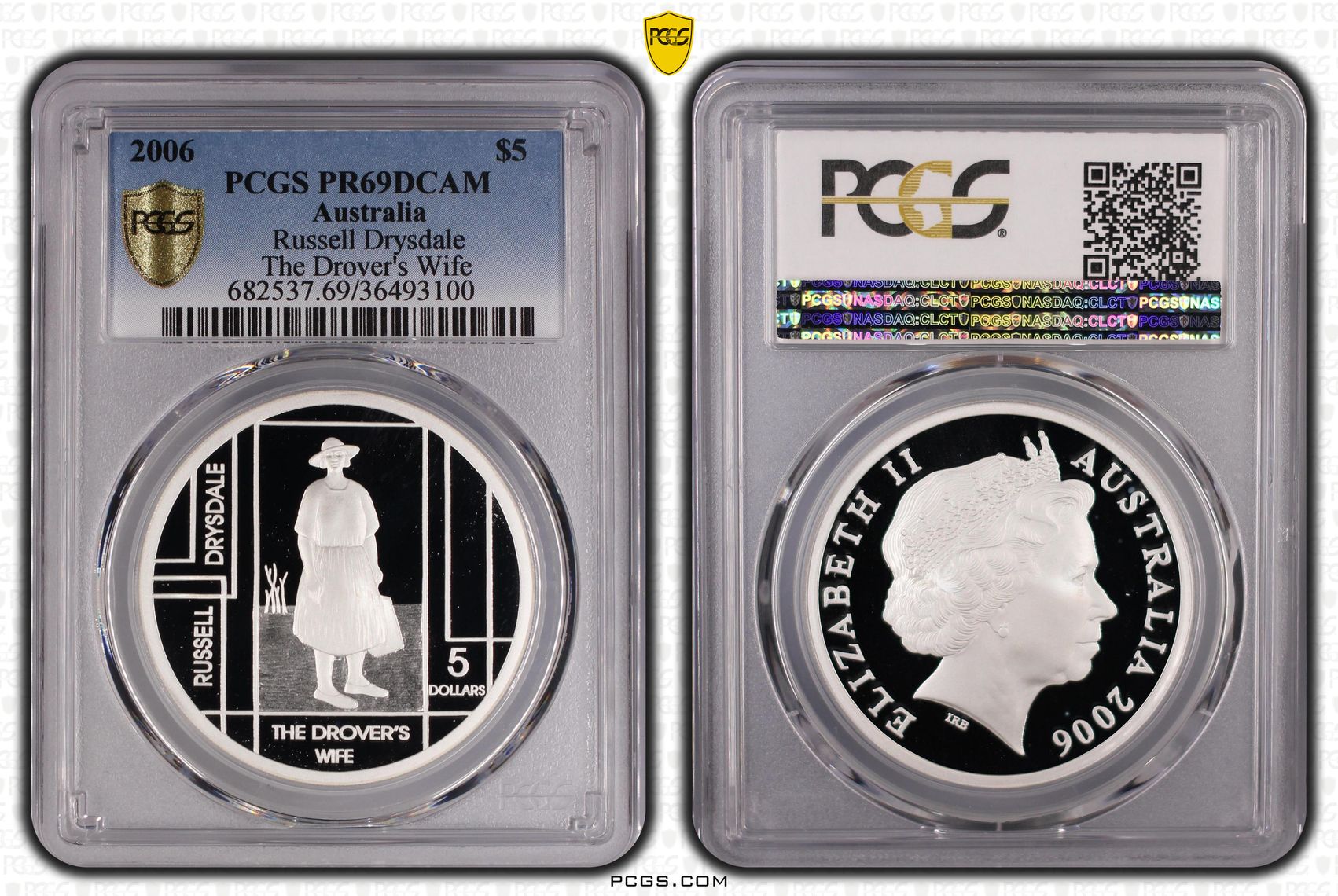 Russell Drysdale - The Drover's Wife, Five Dollar, 2006, PCGS PR69DCAM