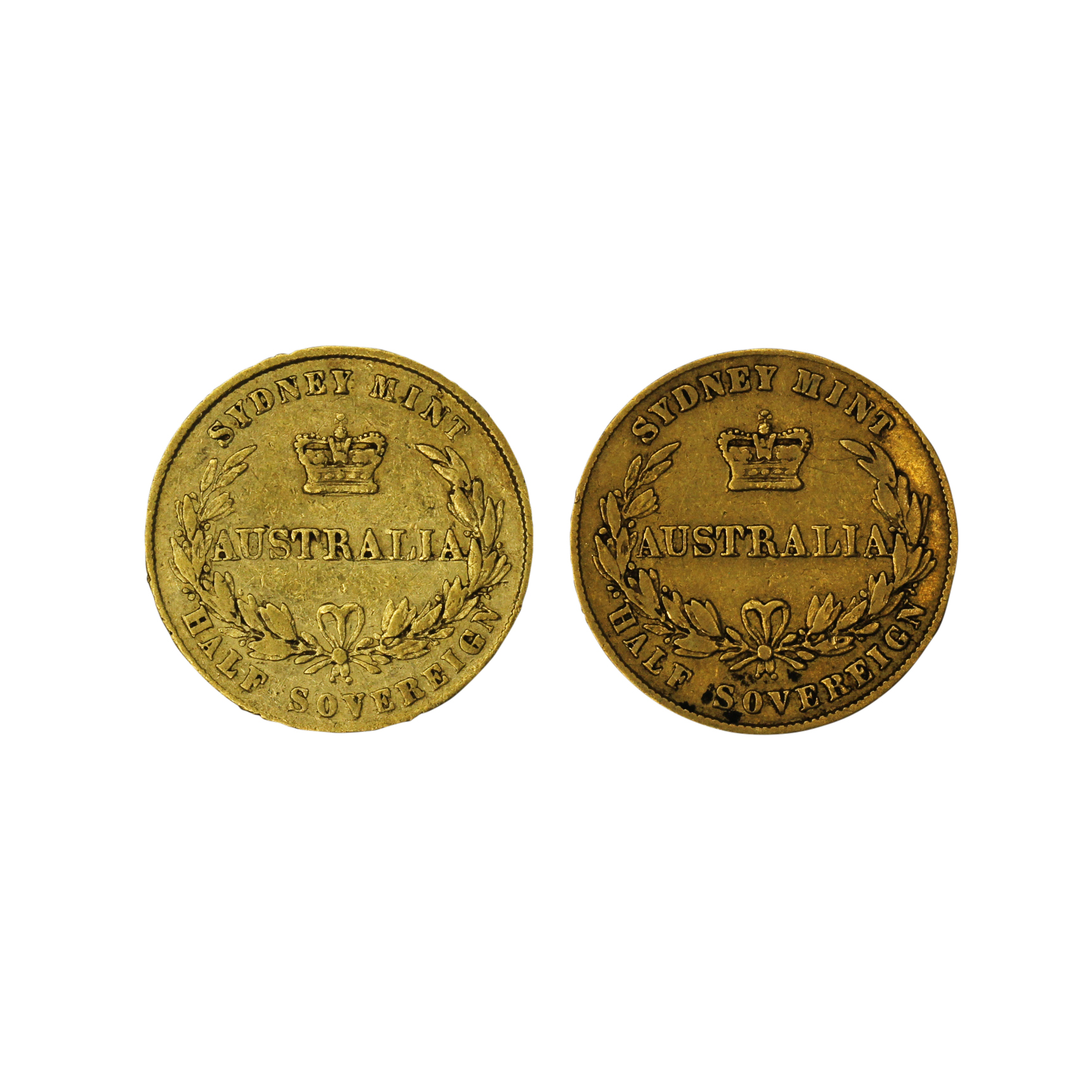 1156. · Group, Victoria, Half Sovereign, Fine