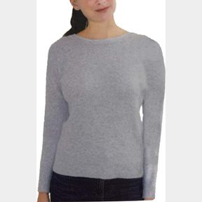 ELLEN TRACY WOMEN'S LONG SLEEVE PULLOVER SWEATER STONE GREY HTR SZ LG