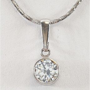 9CTWHITE GOLD PENDANT WITH CUBIC - 51929/3500