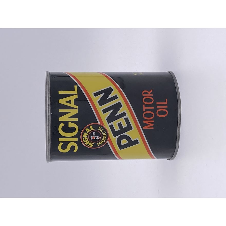 Full 1 Quart Can Signal Penn Motor Oil w/ Logo TAC 8.25