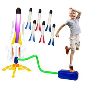 LIGHT UP TOY ROCKET LAUNCHER FOR KIDS| OUTDOOR BACKYARD STEM ROCKET LAUNCH FOR BOYS & GIRLS | THIS ROCKET SOARS UP TOO 100 FEET IN