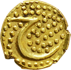 インド共和国-India. Gold. ファナム(Fanam). 極美. EF