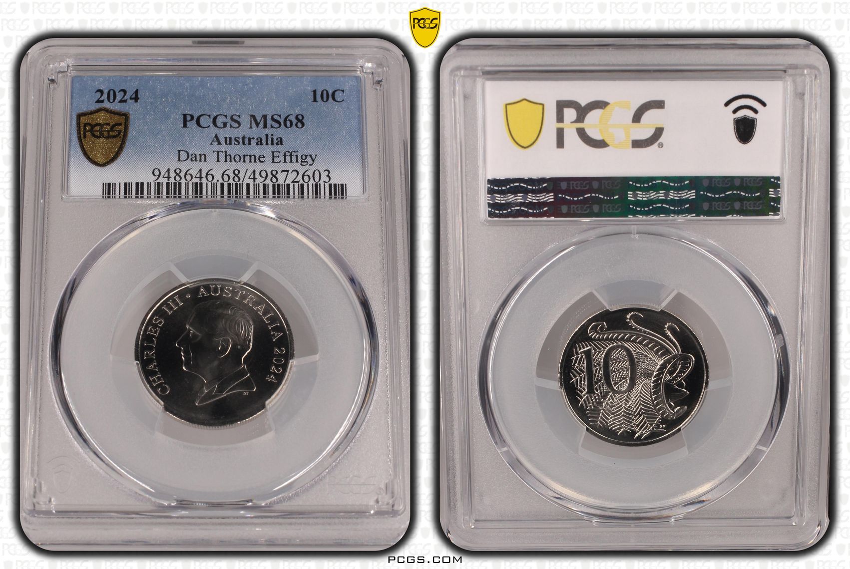 Dan Thorne Effigy , Ten Cent, 2024, PCGS MS68
