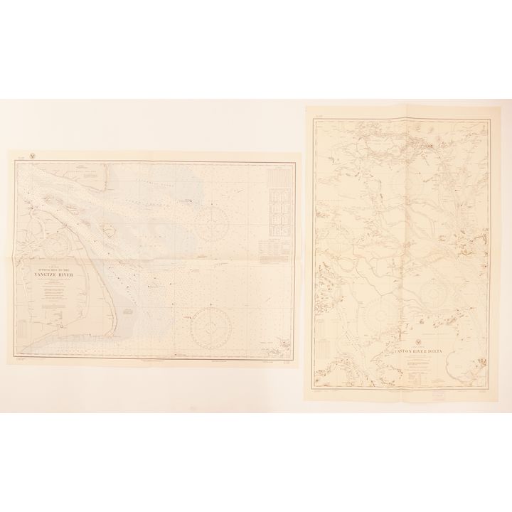 2pc US Navy Hydrographic Maps. 1929 & 1944