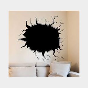 Hole in the Wall Vinyl Sticker -| Bar 9901065669021 - 51745/8962