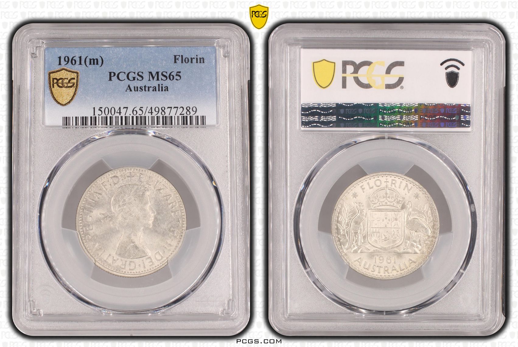 Elizabeth II, , Florin, 1961(m), PCGS MS65