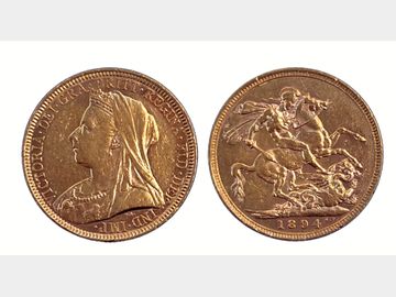 1894 VICTORIA OLD HEAD MELBOURNE MINT GOLD SOVEREIGN