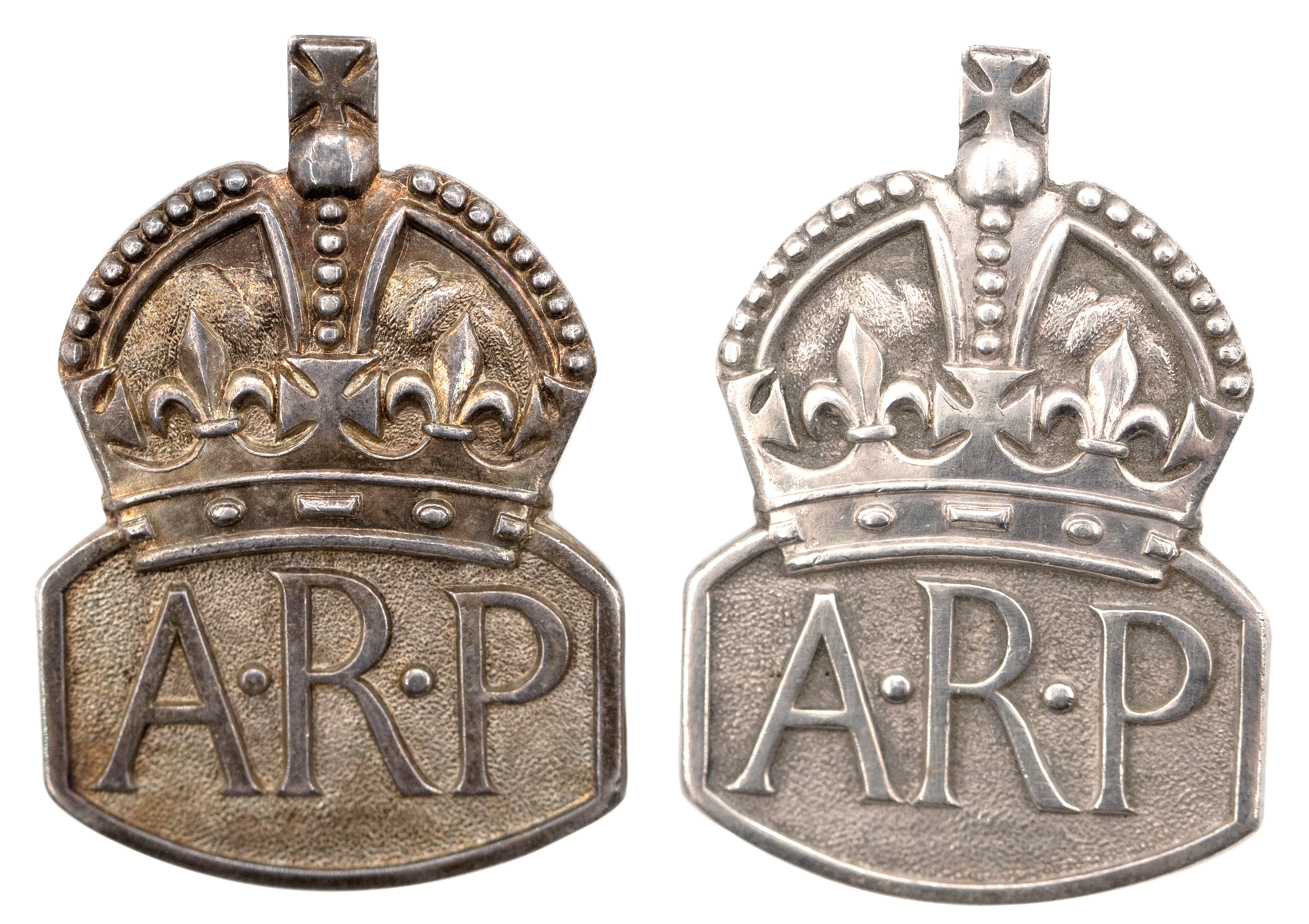 356 · Great Britain, Silver WWII ARP Badges, 1939 - 1945, VGC