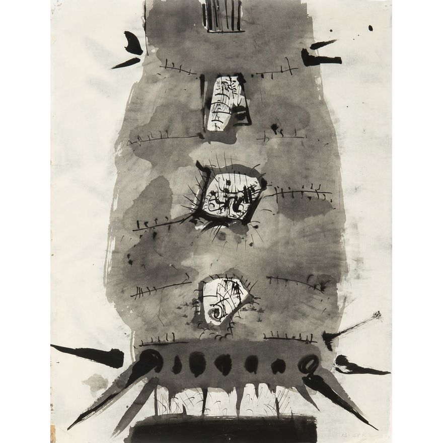 Aleksander Kobzdej | Bez tytułu. Praca dwustronna, 1968
