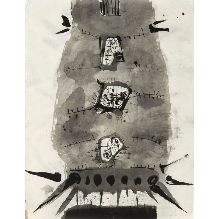 Aleksander Kobzdej | Bez tytułu. Praca dwustronna, 1968