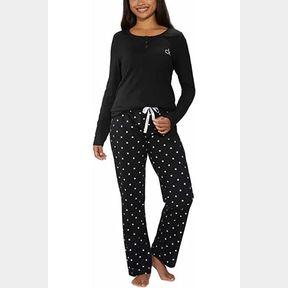 CALVIN KLEIN WOMEN'S LONG SLEEVES SHIRT AND PANT 2-PIECE PAJAMA SET SZ LG
