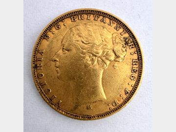 1881 VICTORIA MELBOURNE MINT YOUNG HEAD GOLD SOVEREIGN RARE