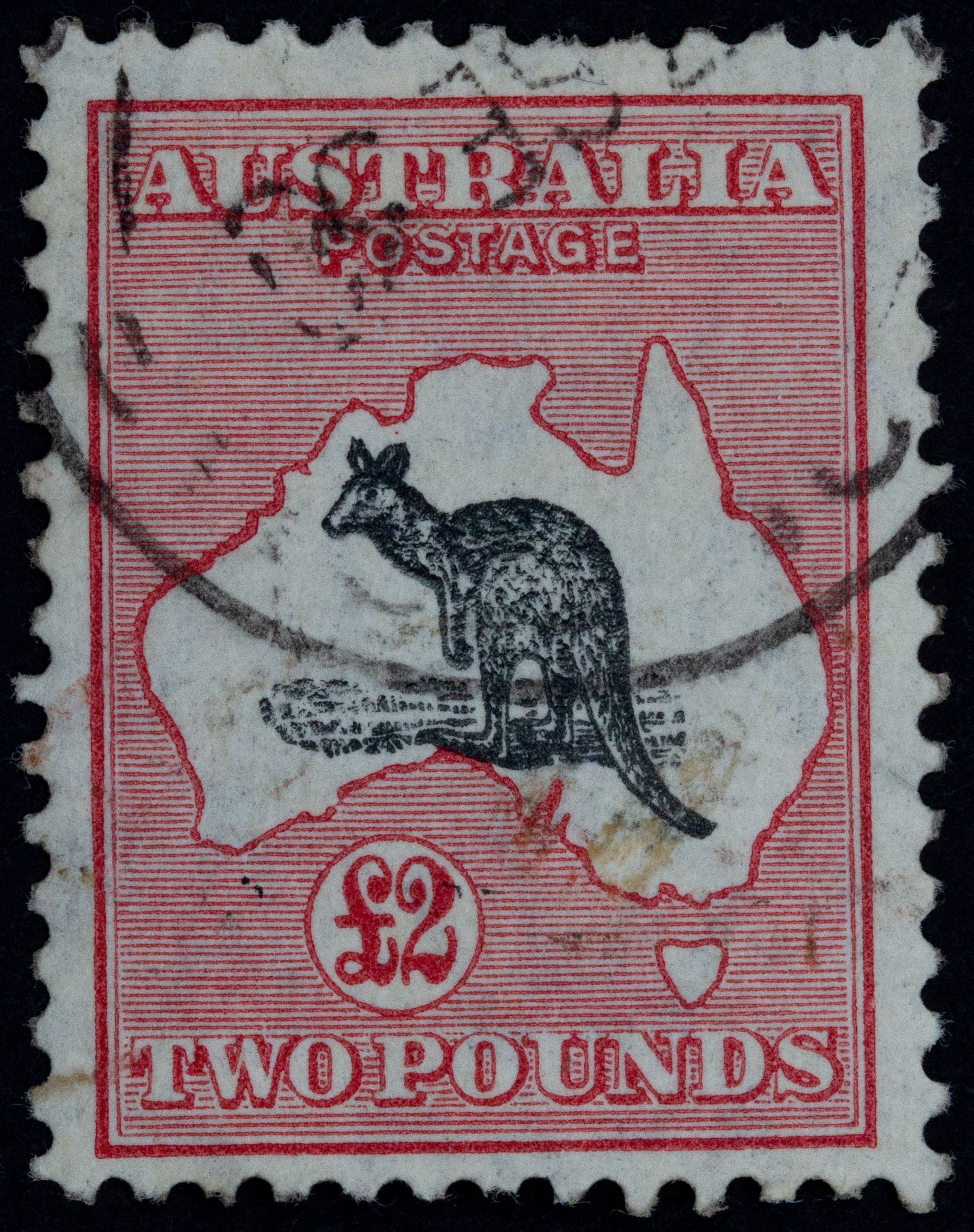 423 · C of A Watermark, Two Pounds, 1934, Good