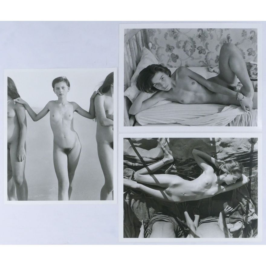 3pc Jock Sturges Nude Art Silver Gelatin Photographs
