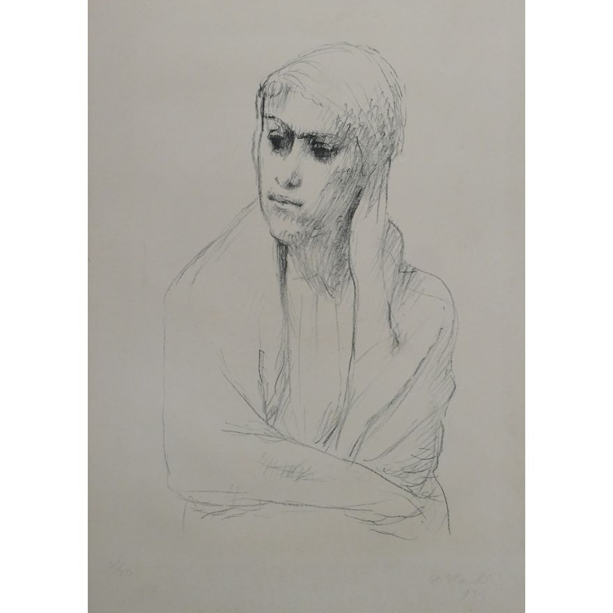 Gerhard Marcks ''Portrait of a Woman'' 1934 Lithograph