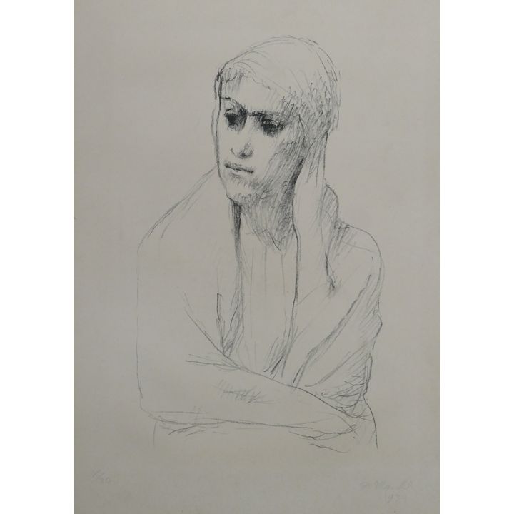 Gerhard Marcks ''Portrait of a Woman'' 1934 Lithograph